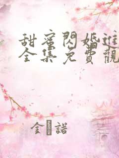 甜蜜闪婚进行时全集免费观看