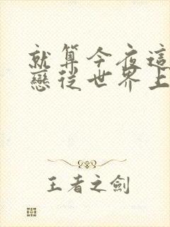 就算今夜这份爱恋从世界上消失在线观看