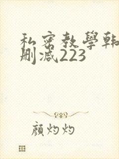 私密教学韩漫无删减223