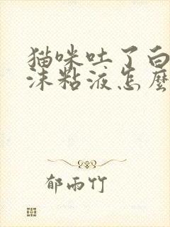 猫咪吐了白色泡沫粘液怎么办