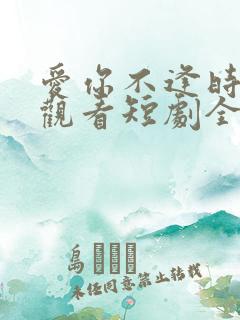 爱你不逢时免费观看短剧全集