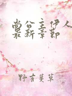 尚公主伊人睽睽最新章节