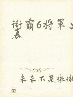 街霸6将军出招表