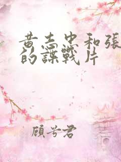 黄志忠和张译演的谍战片