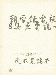 朝雪录电视剧38集免费观看