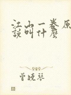 江山一卷原著小说叫什么