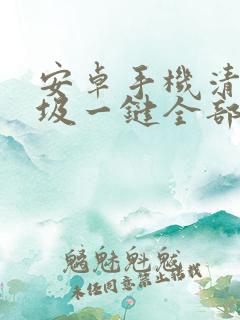 安卓手机清理垃圾一键全部清除