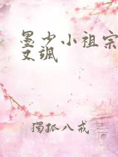 墨少小祖宗又美又飒