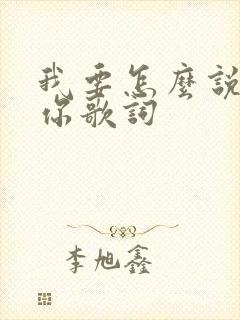 我要怎么说我爱你歌词