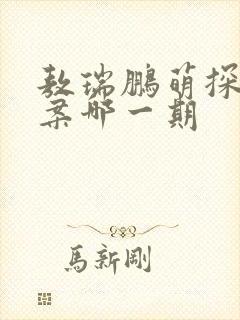 敖瑞鹏萌探探探案哪一期