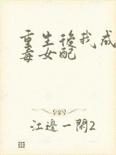 重生后我成了恶毒女配