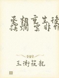 丞相重生后只想摆烂 云非邪