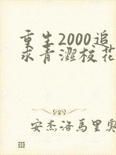重生2000追求青涩校花同桌开始免费全文阅读