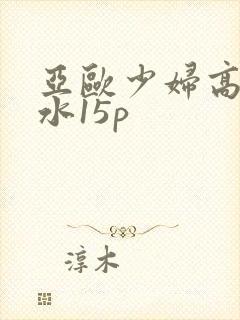 亚欧少妇高潮喷水15p