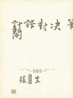 针锋对决 笔趣阁