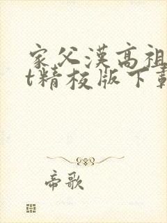 家父汉高祖txt精校版下载