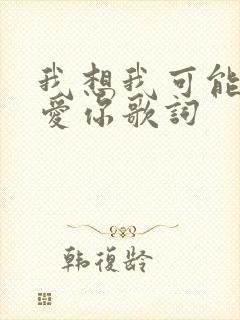 我想我可能不会爱你歌词