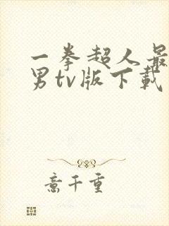 一拳超人最强之男tv版下载