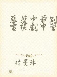 恶魔少爷别吻我电视剧中管家买错