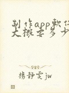 制作app软件大概要多少钱