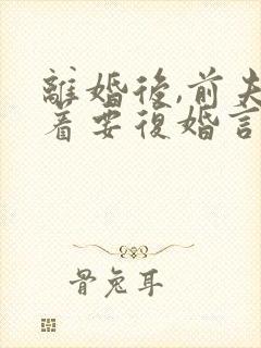 离婚后,前夫赖着要复婚言情小说