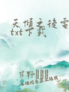 天倾之后电子书txt下载