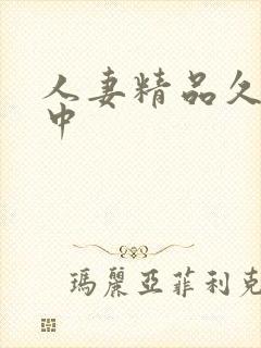 人妻精品久久久中