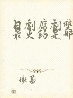 日剧腐剧双男主最火的是哪部剧