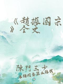 《赵振国宋婉清》全文