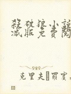 杀破狼小说无删减版免费阅读txt