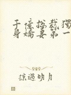 千亿总裁独宠替身娇妻第一集