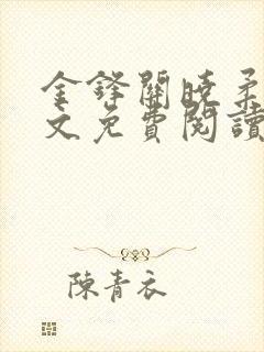 金锋关晓柔 全文免费阅读