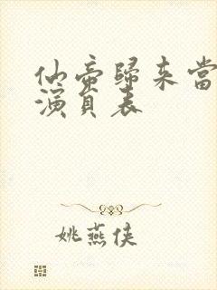 仙帝归来当赘婿演员表