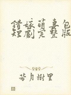 错嫁萌妻包甜的短剧完整版