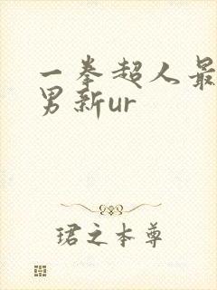 一拳超人最强之男新ur