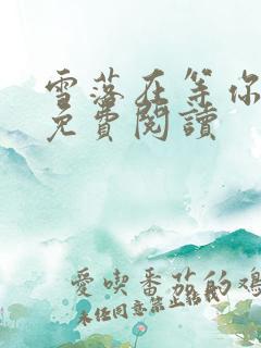 雪落在等你小说免费阅读