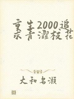重生2000追求青涩校花同桌开始最新全文阅读
