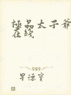 极品太子爷小说在线