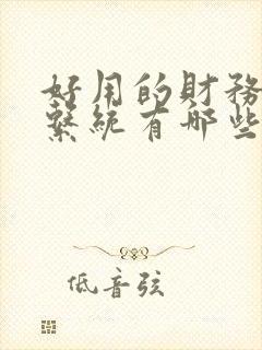 好用的财务管理系统有哪些