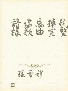 请你忘掉我的模样歌曲完整版