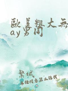 欧美粗大无套gay男同