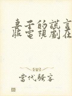 妻子的谎言免费版电视剧在线观看全集