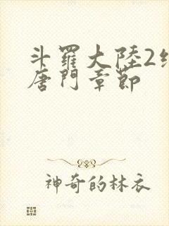 斗罗大陆2绝世唐门章节