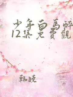 少年白马醉春风12集免费观看