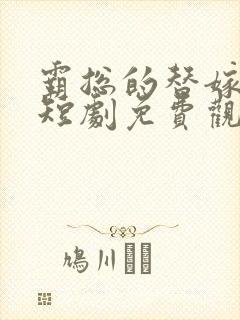 霸总的替嫁娇妻短剧免费观看