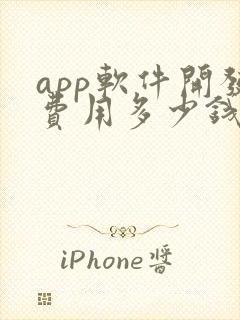 app软件开发费用多少钱
