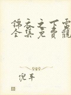 锦衣之下电视剧全集免费观看不卡泰剧