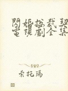 闪婚总裁契约妻电视剧全集