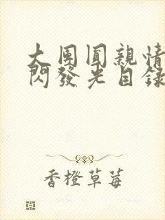 大团圆亲情会闪闪发光目录