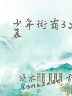 少年街霸3出招表